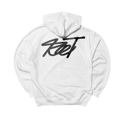 Cursive Style Hoodie - White