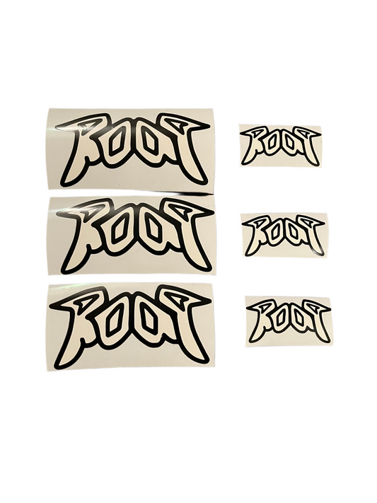 Root Moto Stickers - 6 Pack Mix Sizes