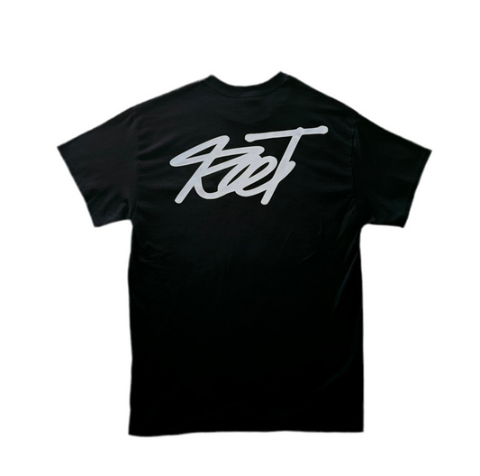 RootMoto T-Shirt - Black (Cursive Style)