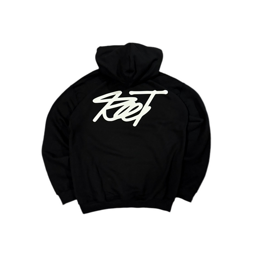 Cursive Style Hoodie - Black