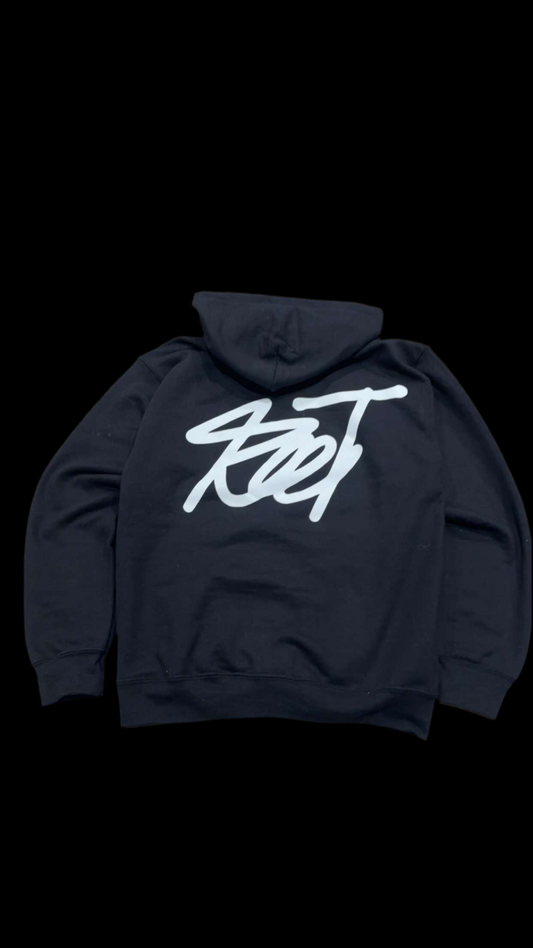 Cursive Style Hoodie - Black