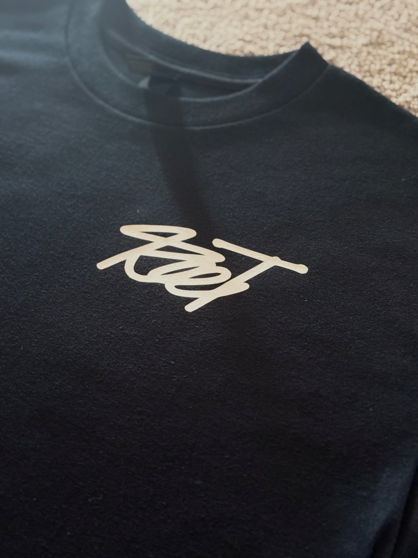 RootMoto T-Shirt - Black (Cursive Style)