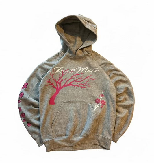 Root Hoodie - Grey (Cherry Blossom style)