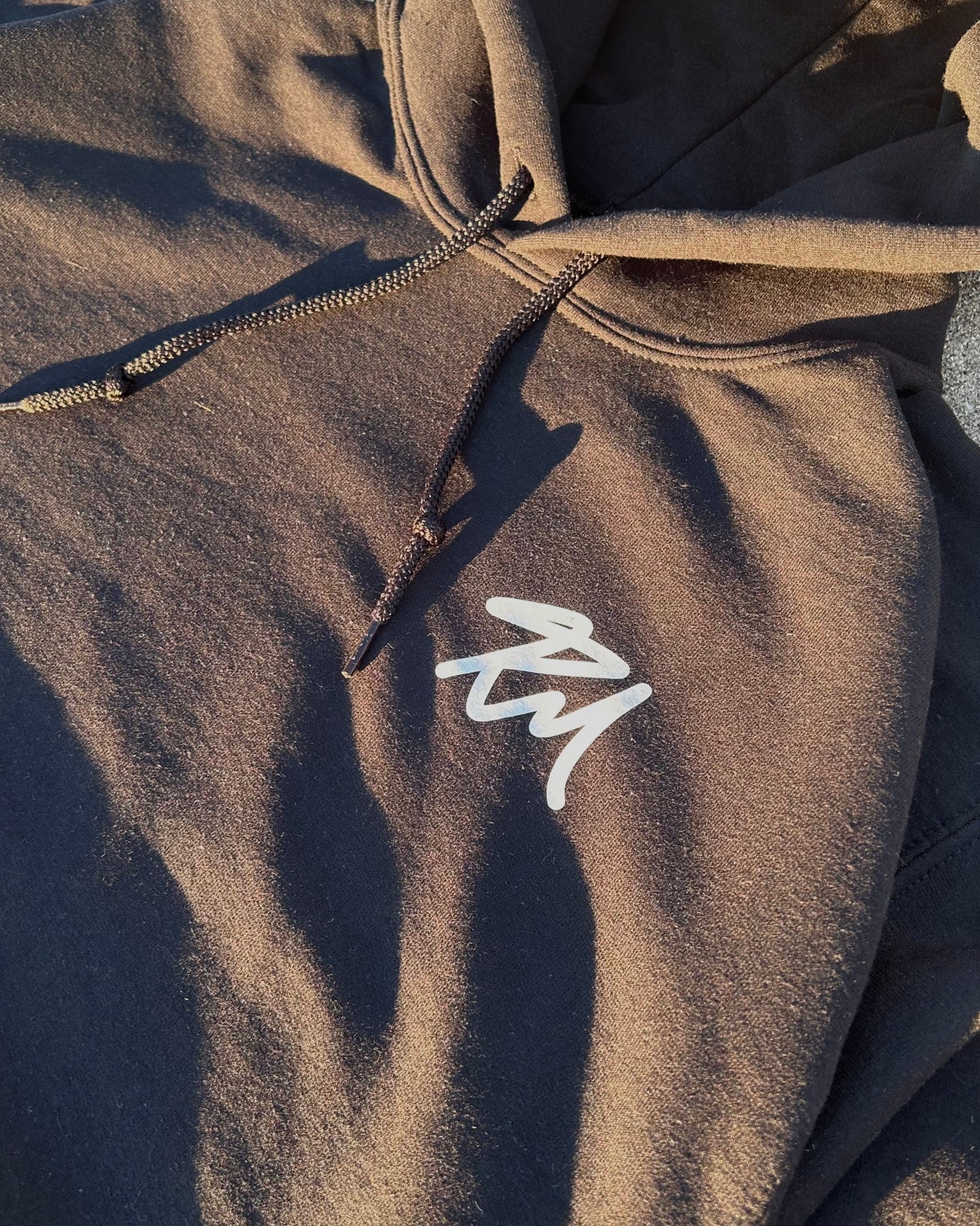 Cursive Style Hoodie - Black